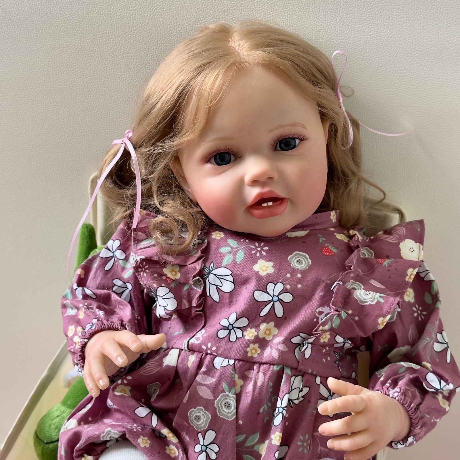 Realistic Reborn Baby Dolls, Lifelike 24 inches Cloth Body Adorable Baby Dolls, Real Life Baby Doll with Toy Accessories Gift Set for Kids Age 3+
