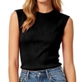 thumbnail image 7 of ITSAME Womens Ribbed Tank Tops Crewneck Sleeveless Shirts Summer Stretchy Casual Tops Black Size L, 7 of 7