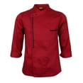 thumbnail image 3 of Chaqueta Retro Hugo para Hostelería de Cocineros Ropa de Aficionados de Catering Rojo Manga Larga, 3 of 10