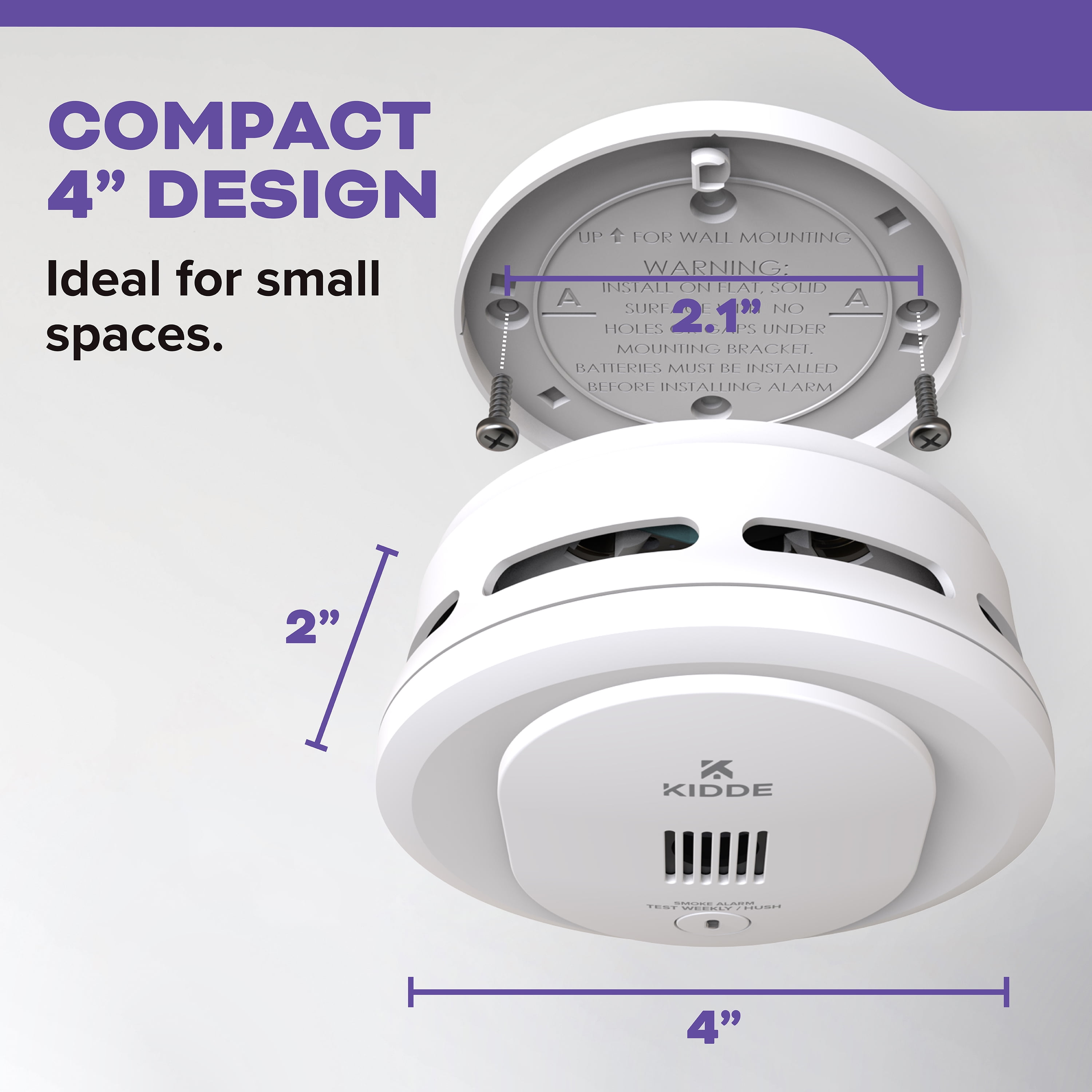 Kidde Battery-Operated 4-inch Smoke Detector & Carbon Monoxide Value Pack, Batteries Included