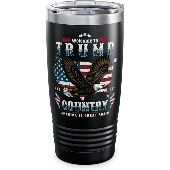 Trump Black Tumbler, Trump Cup 20 Oz, Trump Tumbler, Stainless Steel Tumbler, Patriotic Gift, Eagle, America
