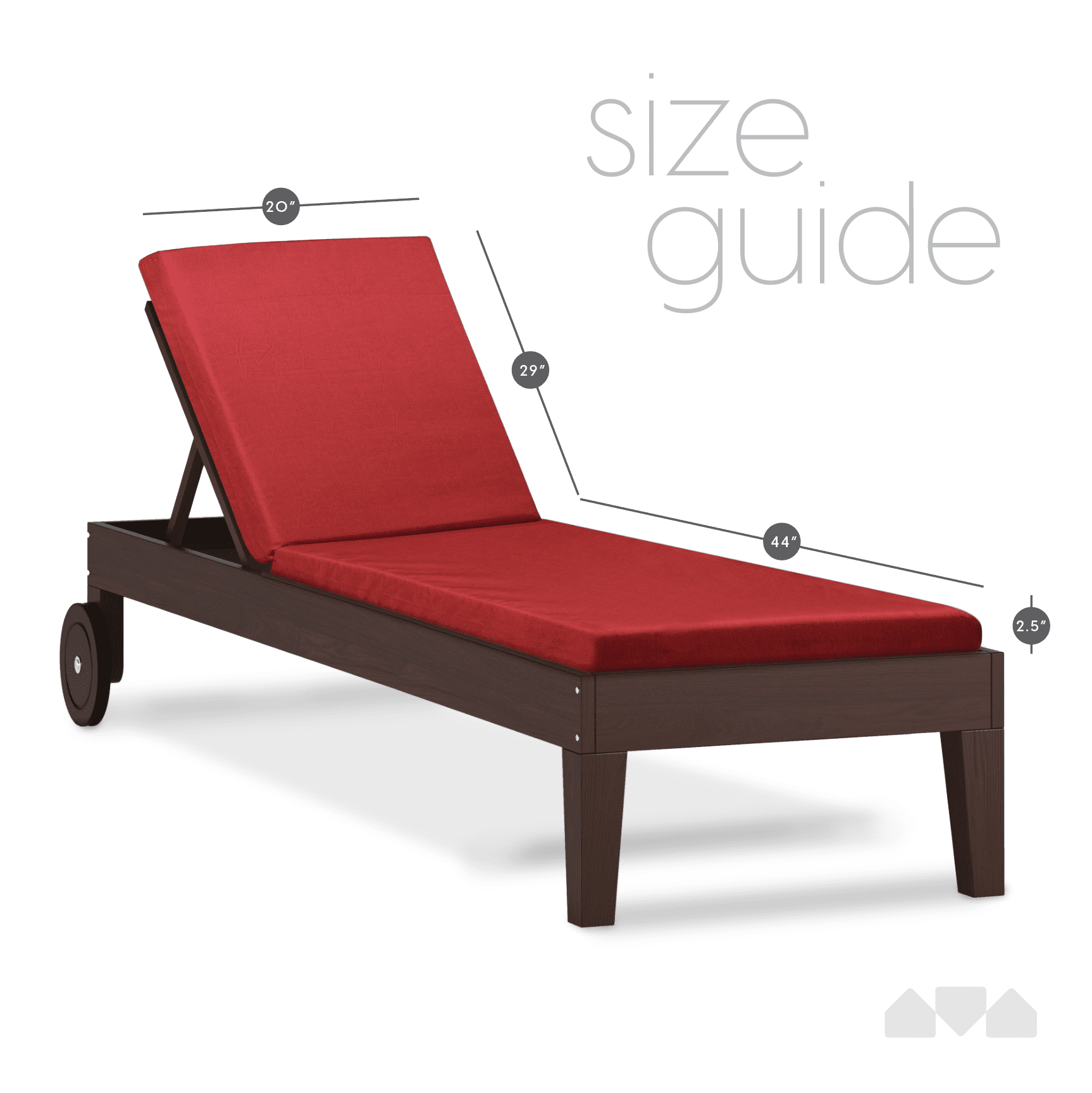 Milliard Memory Foam Waterproof and Washable Cover Outdoor Chaise Lounge