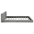 thumbnail image 6 of Harper & Bright Designs Queen Size Velvet Platform Bed, Upholstered Grounded Bed with Solid Frame Bed Frame for Boys Girls Adults, Gray, 6 of 9