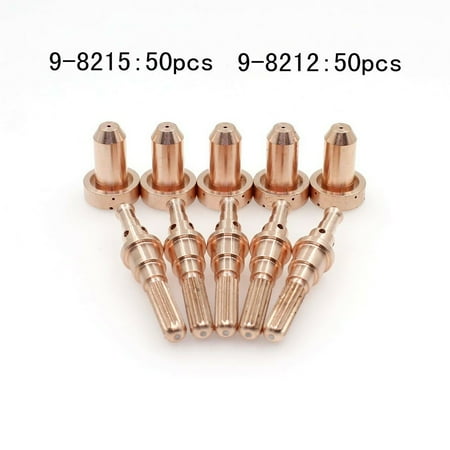 

100pcs 9-8215 9-8212 Plasma Cutting Torch SL60 SL100 Electrode Tips Nozzles