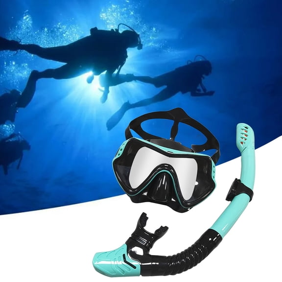 Diving Goggles for Snorkeling with Breathing Tubes Large Frame Silicone Diving Glasses for Men and Women