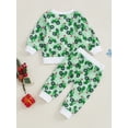 thumbnail image 3 of Toddler Baby Boys Girl Christmas Outfits Santa Embroidery Sweatshirt Tops Pants Set 2Pcs Fall Winter Sweatsuit Clothes, 3 of 8