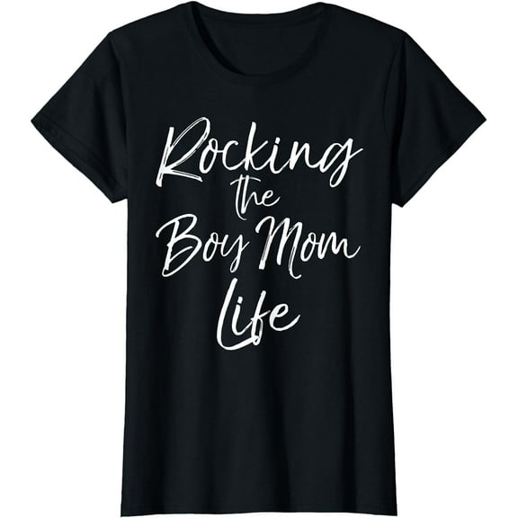 Cute Mom of Boys Gift from Sons Rocking the Boy Mom Life T-Shirt