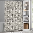 thumbnail image 6 of Vintage Floral Shower Curtain Set, Waterproof Shower Curtains for Bathroom, Grey Spring Dandelion Plants Flower Botanical Washable Fabric Bath Curtain for Bathtub Decoration with Hooks 48x72 Inches, 6 of 9