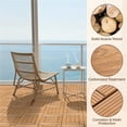 thumbnail image 5 of Alden Design 27pcs Indoor & Outdoor Wood Flooring Tiles for Patio Garden, 12" x 12", Natural Wood, 5 of 10