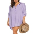 thumbnail image 2 of Hauts de Couverture de Maillot de Bain pour Femmes Chemises de Couverture de Maillot de Bain pour Dames Robe Courte Bikini Tunique de Plage, 2 of 8