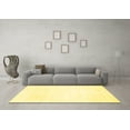 thumbnail image 3 of Ahgly Company Indoor Square Solid Yellow Modern Area Rugs, 5' Square, 3 of 4