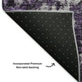thumbnail image 3 of Addison Rugs Mayfield Washable Traditional Oriental Purple Rectangle Rug, 5' x 7'6", 3 of 6