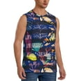 thumbnail image 2 of JUNZAN Sea Inhabitans and Herb Men's Sleeveless T Shirts,Sleeveless Muscle Shirts,Sizes S-3XL, 2 of 8