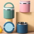 thumbnail image 4 of Contenant Isotherme à Soupe Bocal Alimentaire Isolé Boîte à Lunch Bento pour Aliments Froids Chauds Flacon Alimentaire Boîte à Lunch en Acier Inoxydable avec Poignée 630ml Bleu, 4 of 6