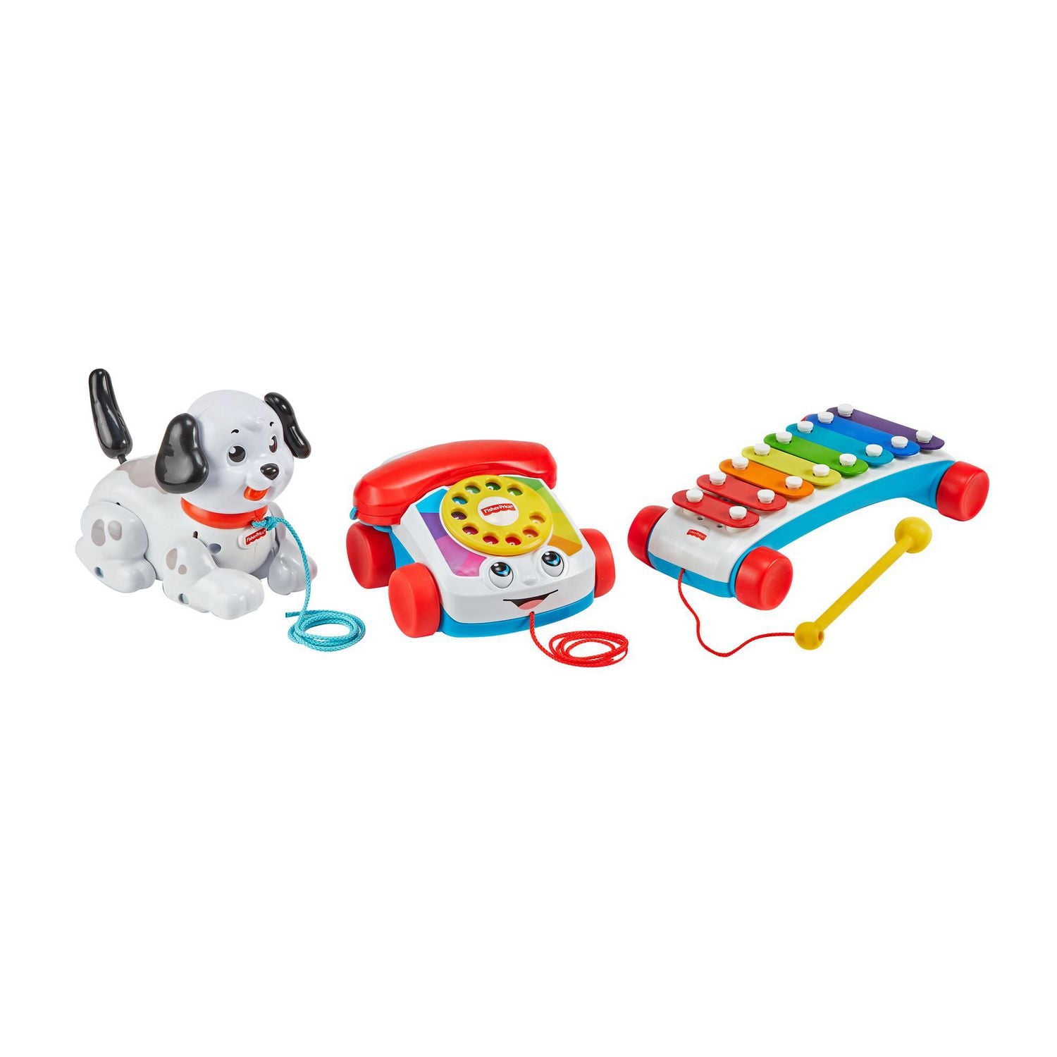 ​Fisher-Price Pull-Along Basics Gift Set, 3 classic pull toys for infants and toddlers ages 12 months and older