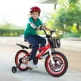 thumbnail image 2 of Costway 16" Kid's Bike for 4-7 with Height-Adjustable Handlebar & Saddle Handbrake Red, 2 of 10