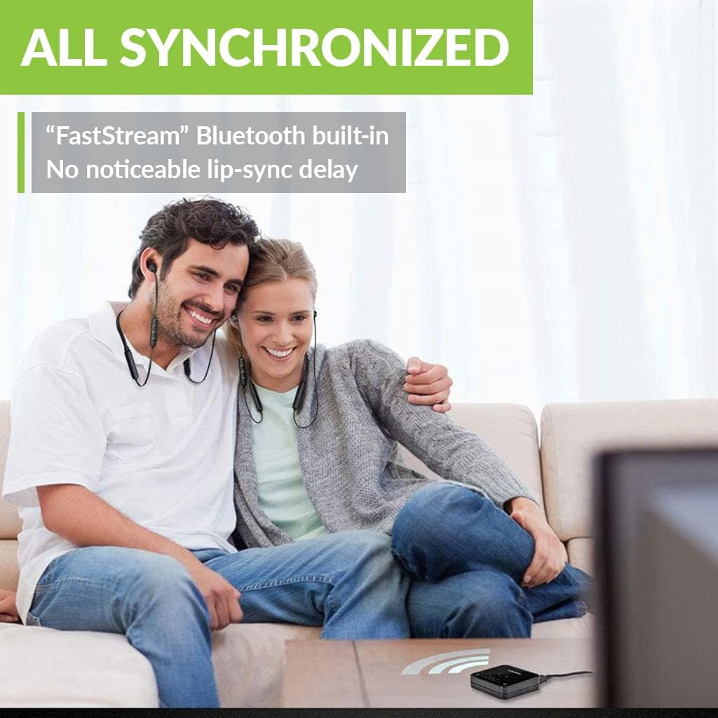 Avantree HT4186 Bluetooth Wireless Stereo Headphones Earbuds Set for TV Watching Walmart