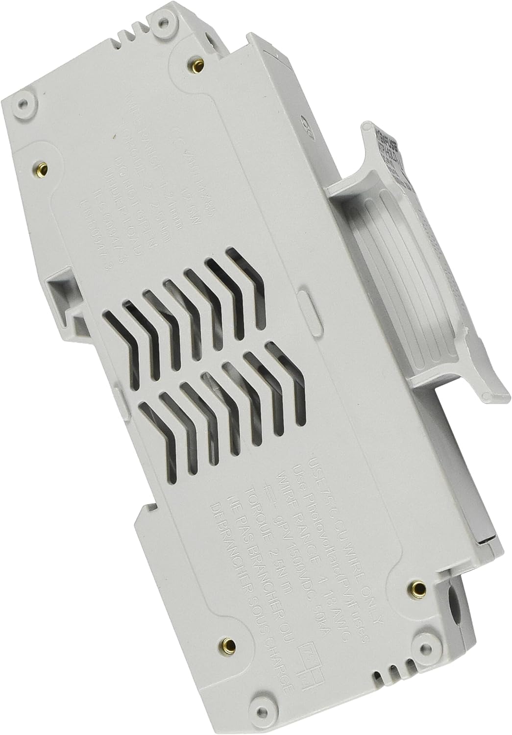 HQRP 2-Pack ATPV-63LD 1500VDC 35A 10x85mm Solar PV DIN Rail Fuse Holder with 10x85m 20A Fuse, UL Listed