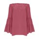 thumbnail image 3 of HongQid Womens Off The Shoulder Long Bell Sleeve Tops Flared Casual Loose Blouse, 3 of 6