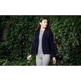 thumbnail image 3 of SAOL Irish Soft Merino Wool Cardigan Wrap for Women, Large in Navy Blue, 3 of 6