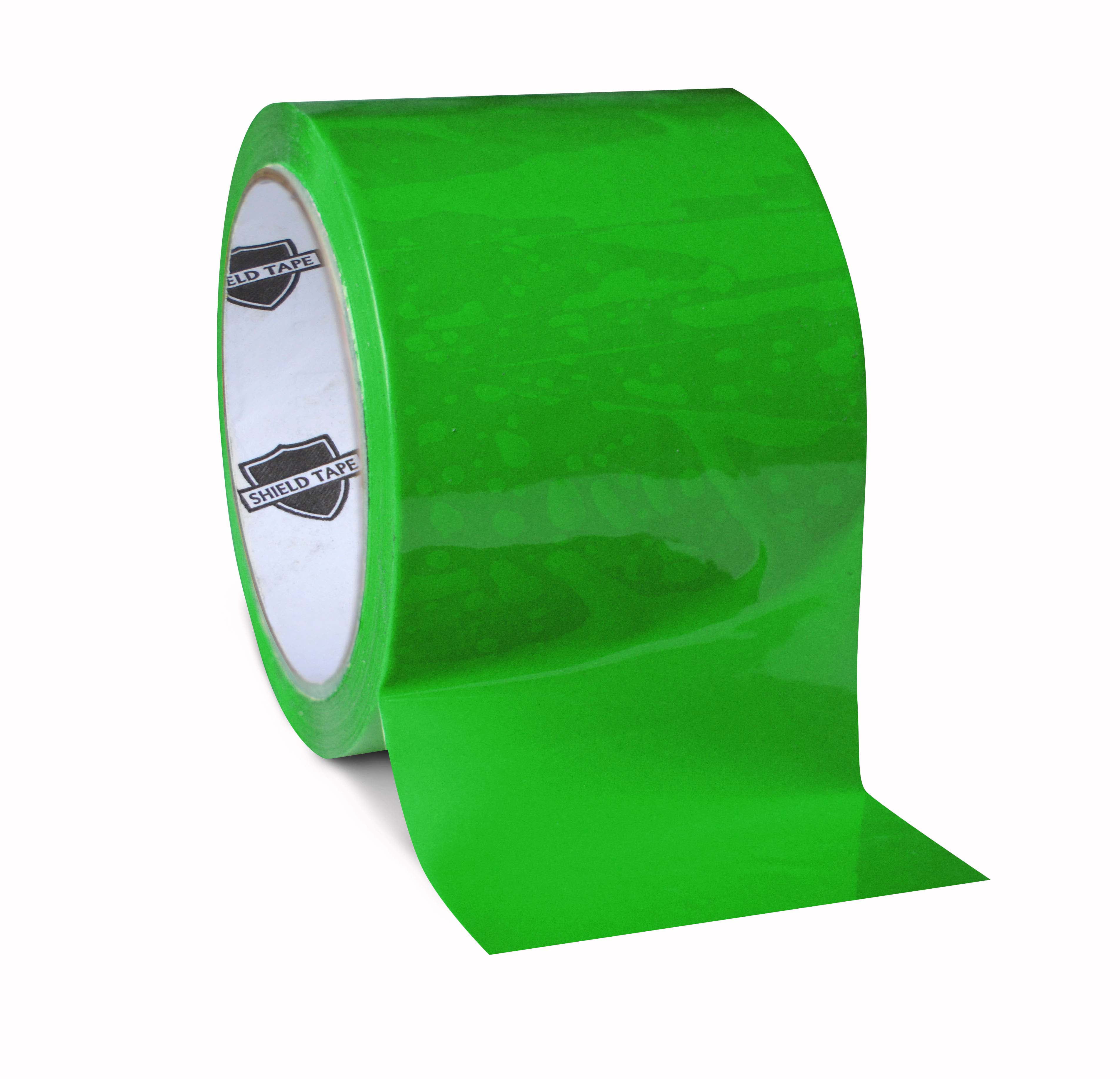 24 Rolls Green Color Packing Tape 2 Mil 72mm x 50m 3" Tape Gun Dispenser 