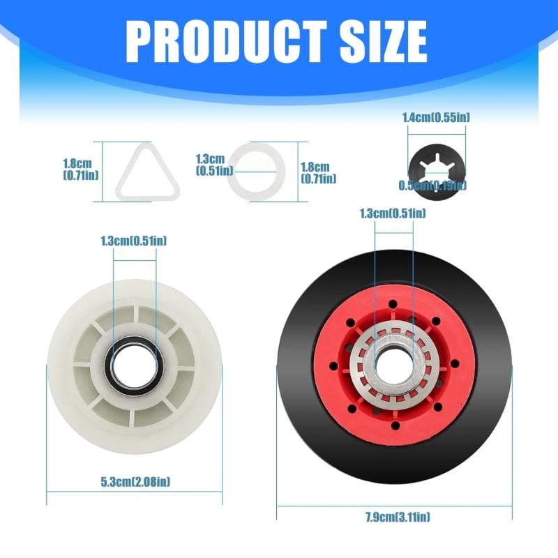 CEORPER Dryer Accessories 4392067 W10837240 Drum Belt and Idler Pulley Replacement