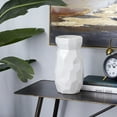 thumbnail image 2 of CosmoLiving by Cosmopolitan 12" Geometric White Ceramic Vase, 2 of 8