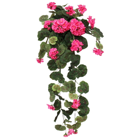 Artificial Flowers Geranium Hanging Basket Plant for Home Floral Decor