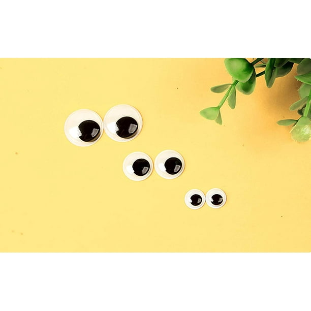 HTAIGUO 2260 Pcs Wiggle Eyes, Round Plastic Self-Adhesive Black Googly Eyes,  Sticker Eyes for DIY Craft Scrapbooking Decorations Activities Parties (4mm  to 25mm) 
