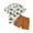 H01-Brown, variant on Toddler Baby Boy Summer Outfit Short Sleeve Shirts Top and Casual Shorts Set Cute Kids Clothes 12 18 24 Months 2T