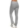 thumbnail image 4 of SR Women's Cotton High Waist Straight Leg Active Yoga Workout Pants (Size: XS-5X), Medium, H. Grey, 4 of 5