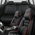 thumbnail image 2 of Car Seat Covers for Honda 96% Models Durable Leather Seat Cover Waterproof Anti-Slip Seat Covers All Weather Car Seat Automotive Seat Protector(5 Seats,Black&Red-Deluxe), 2 of 6