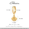 thumbnail image 2 of GDCOIN Clam Shell Earrings 14K Gold Plated Small Simple Everyday Jewelry for Women, 2 of 10