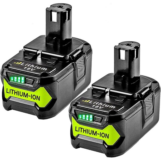 Batería 8.0Ah Mejorada 2Packs P108 18V Compatible con Ryobi 18V ONE+ Reemplazo de Batería P102 P103 P104 P105 P107 P109 P122 PBP002 PBP003 PBP004 PBP005 RB18L50 Baterías de Herramienta Inalámbricas