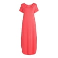 thumbnail image 6 of Time and Tru Women's Maxi Dress with Short Sleeves, 6 of 6