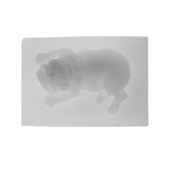 3D Bulldog Silicone Cake Mold - Food-Grade Non-Stick Baking Tool for Cakes, Mousse, & Soap Making - Oven/Microwave/Dishwasher Safe (-40℃ to 230℃) - Grey Cartoon Dog-Shaped Decorative Mould