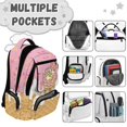 thumbnail image 5 of Bulopur Cute Kids Backpack Set 4 Pcs Breathable Waterproof Kids School Backpack with Lunch Tote, Pencil Pouch and Water Bottle Cover for Girls, 5 of 7