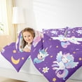thumbnail image 4 of Homewish Kawaii Unicorn Bedding Comforter Set,Fairy Tale Theme Twin Comforter Sets,Cute Cartoon Rainbow Bedding Set For Kids,Ultra Soft Home Decor Reversible,2 Pieces, 4 of 8