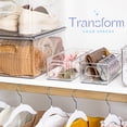 thumbnail image 3 of primebox Plastic Food Storage 8 Pack Clear Container Bin with Handles for Organizing Kitchen, Pantry, Fridge, Freezer, Pantry,Bathroom. 10"x4"3", 3 of 7