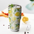 thumbnail image 3 of 30oz Lemon Tumblers Stainless Steel Tumbler with Lid and Straw,Vacuum Insulated Double Wall Travel Tumbler Cups Mug with Cleaning Brush for Coffee,Tea, 3 of 7