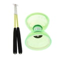 thumbnail image 2 of Juguetes de Luces de triple rodamiento Sunnimix Diabolo con palos y cuerda 13cm Verde, 2 of 8