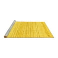 thumbnail image 2 of Ahgly Company Machine Washable Indoor Round Solid Yellow Modern Area Rugs, 4' Round, 2 of 4