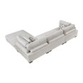 thumbnail image 6 of Lexicon Corydon Microfiber 4-Piece Modular Sectional with Ottoman in Beige, 6 of 17