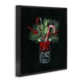 thumbnail image 3 of Stupell Industries Cottage Peace Candy Cane Jar Black Floating Frame Canvas Art, 25 x 25, by Janet Tava, 3 of 8