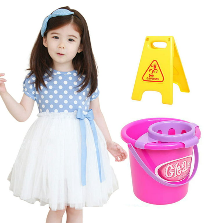 Nuolin Children'S Simulation Vacuum Cleaner Mopping Bucket Broom Girl  Cleaning House Cleaning Tool Set 
