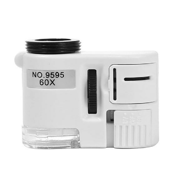 BJBSJSZ Mini 60x Microscope Magnifying with LED Light Pocket Jewelry Magnifier Jeweler Loupe