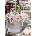 thumbnail image 5 of Outdoor Tablecloths with Umbrella Hole & Zipper, Spring Floral Round Tablecloths 60 Inch, Elegant Flowers Farmhouse Botanical Rustic Waterproof Table Cloth, Patio/Pool/Picnic Table Covers, 5 of 8