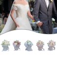 thumbnail image 4 of Elegant Rose Bouquet for Outdoor Wedding Pearl-Decorated Handheld Bridal Bouquet, 4 of 6