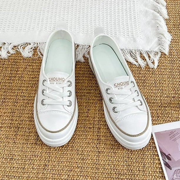 Zapatos de plataforma para mujer, zapatos blancos nuevos, moda de primavera y verano 2023 para mujer, zapatillas cómodas informales transpirables 39 Gao Jinjia LED