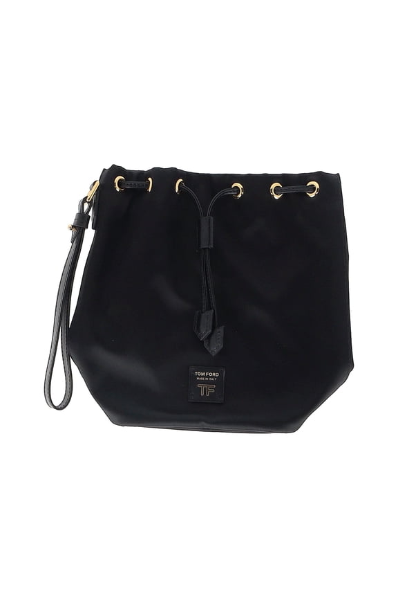 Pre-Owned Tom Ford Bucket Bag in Black Satin